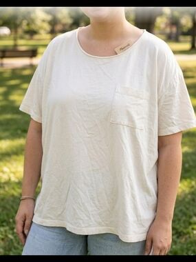Madewell Cream Short-Sleeve Pocket Tee Size XL